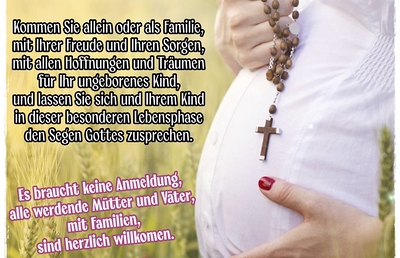 Outdoor portrait of unrecognizable young pregnant woman praying in the field